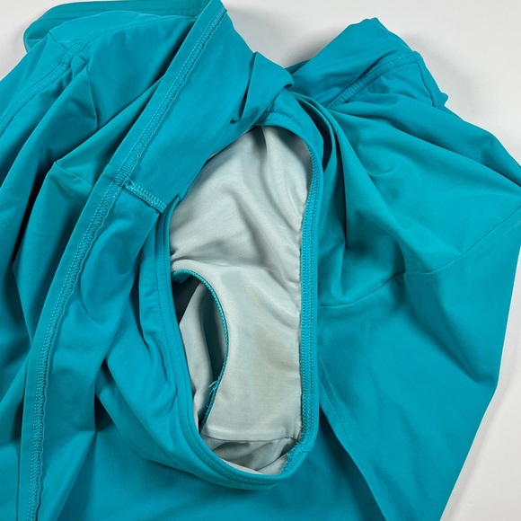 Lands’ End Teal Blue Swim Skirt Sz 14 - Picture 4 of 7